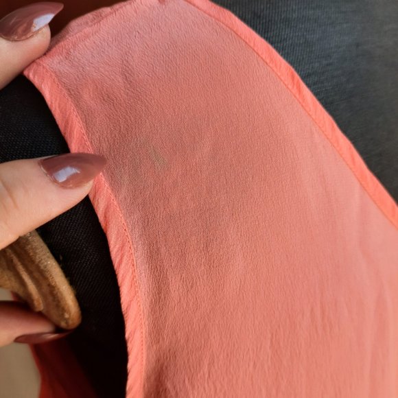 100% Pure Silk Coral Camisole, Italian Vintage - Picture 3 of 8